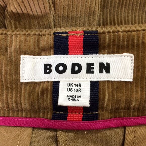 Boden Women’s 10R Light Brown Corduroy Pants Cotton Stretch Straight Leg - Picture 3 of 3